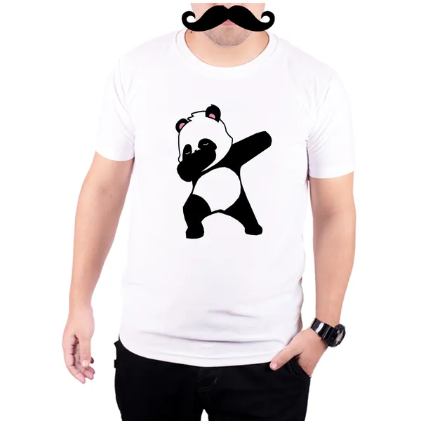 White_Panda_Dabbing_Quick-Dri_T-Shirt_For_Men