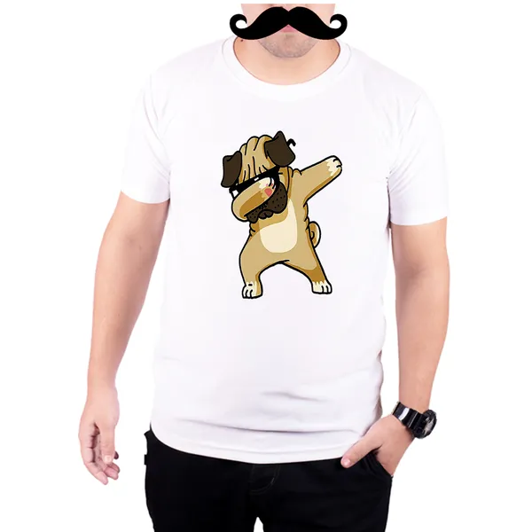 White_Pub_Dabbing_Quick-Dri_T-Shirt_For_Men