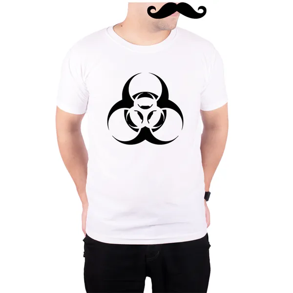 White_Bio_Hazard_160_GSM_Quick-Dri_T-Shirt_For_Men