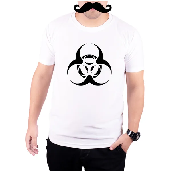 White_Bio_Hazard_160_GSM_Quick-Dri_T-Shirt_For_Men