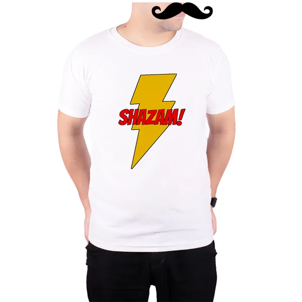 White_Shazam_Quick-Dri_T-Shirt_For_Men