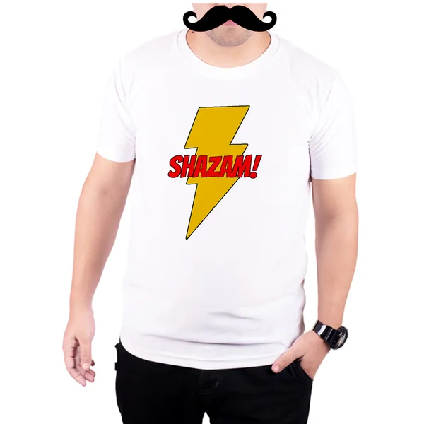 White_Shazam_Quick-Dri_T-Shirt_For_Men