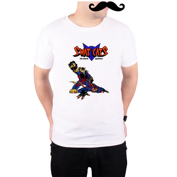 White_Swat_Kats_160_GSM_Quick-Dri_T-Shirt_For_Men