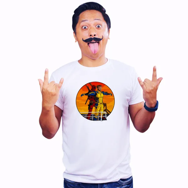 Multicolor_Deadpool_Wolverine_Brotanic_Quick-Dri_T-Shirt_For_Men