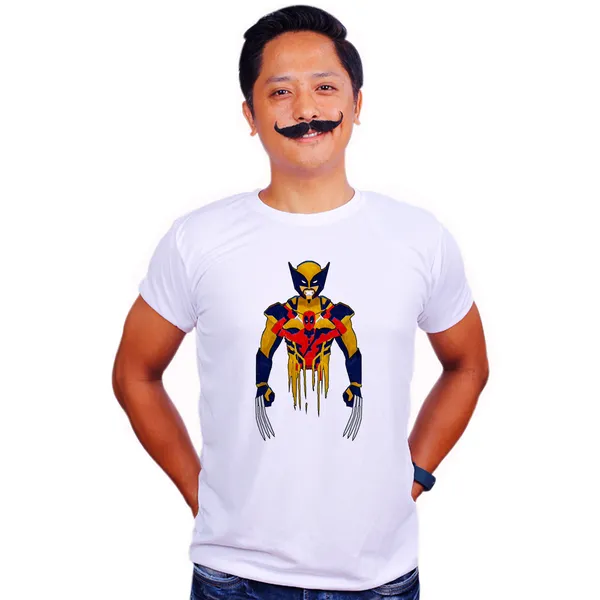 White_Deadpool_Wolverine_Crushed_Paper_Affect_Quick-Dri_T-Shirt