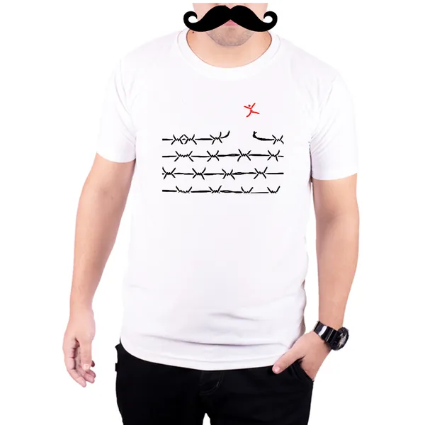 White_Break_Free__Quick-Dri_T-Shirt_For_Men