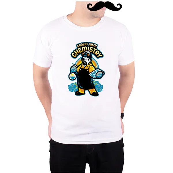 White_Breaking_Bad_Cookin_With_Chemistry__Quick-Dri_T-Shirt_For_Men