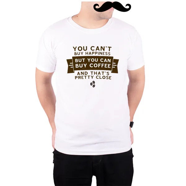 White_Cant_Buy_Happiness_But_You_Can_Buy_Coffee__Quick-Dri_T-Shirt_For_Men