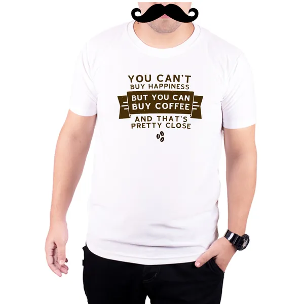 White_Cant_Buy_Happiness_But_You_Can_Buy_Coffee__Quick-Dri_T-Shirt_For_Men