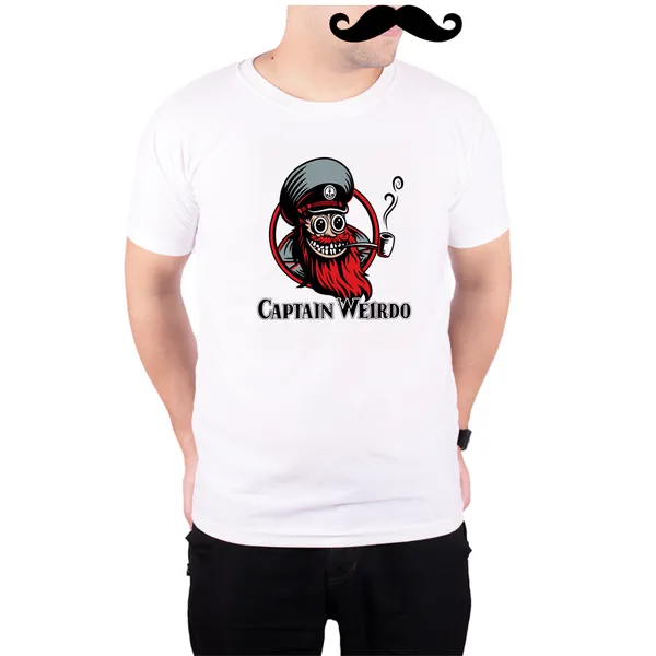 White_Captain_Weirdo__Quick-Dri_T-Shirt_For_Men