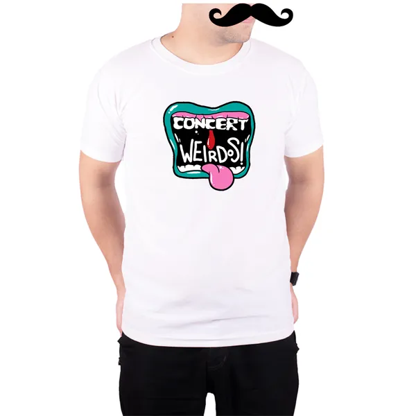 White_Concert_Weirdos__Quick-Dri_T-Shirt_For_Men