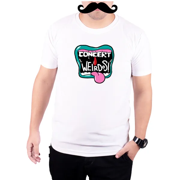 White_Concert_Weirdos__Quick-Dri_T-Shirt_For_Men