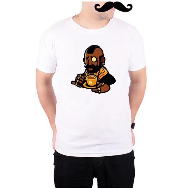 White_Cool_Mr_T_With_Tea_160_GSM_Quick-Dri_T-Shirt_For_Men