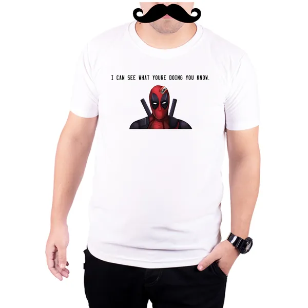 White_Deadpool_Hello_Francis__Quick-Dri_T-Shirt_For_Men