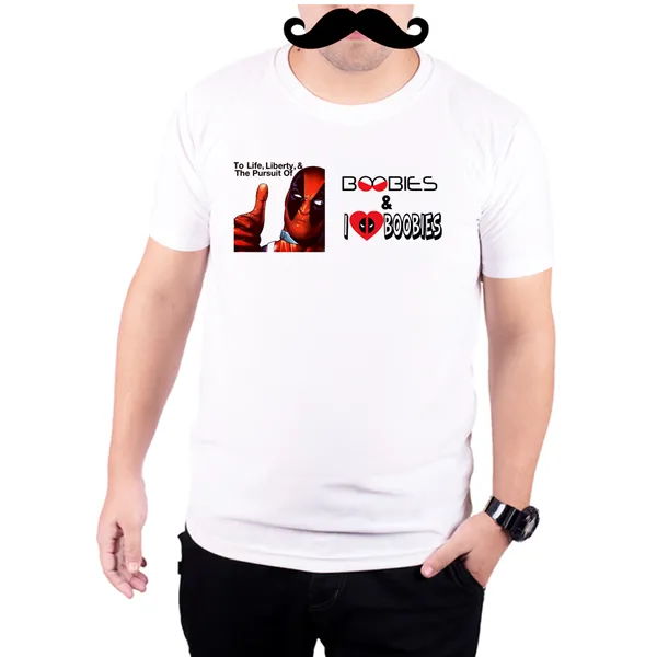 White_Deadpool_I_Love_Boobies__Quick-Dri_T-Shirt_For_Men