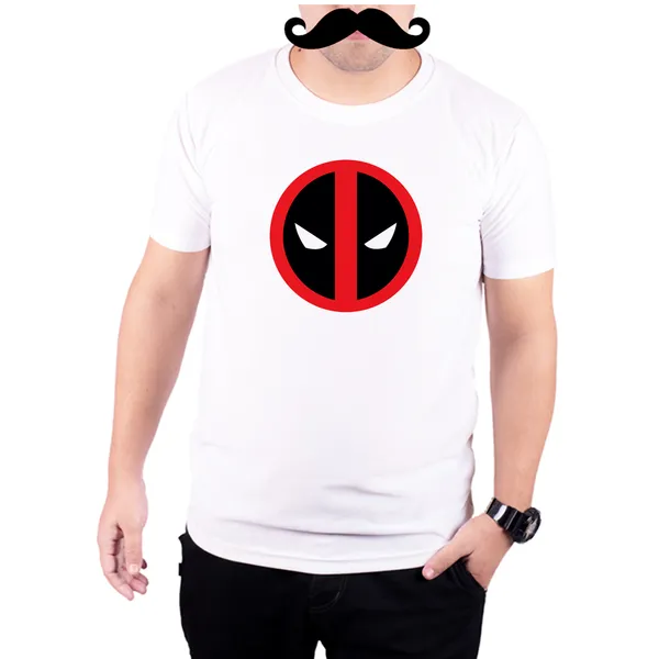 White_Deadpool_Logo__Quick-Dri_T-Shirt_For_Men