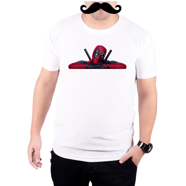 White_Deadpool_Puppy_Face__Quick-Dri_T-Shirt_For_Men