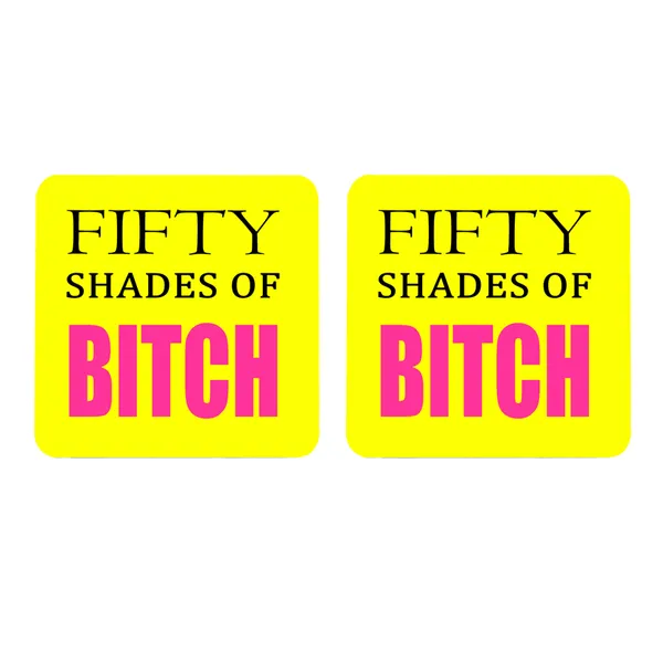 Multicolor_50_Shades_Of_Bitches_Yellow_Baground_Set_Of_2_Square_Wooden_Coaster