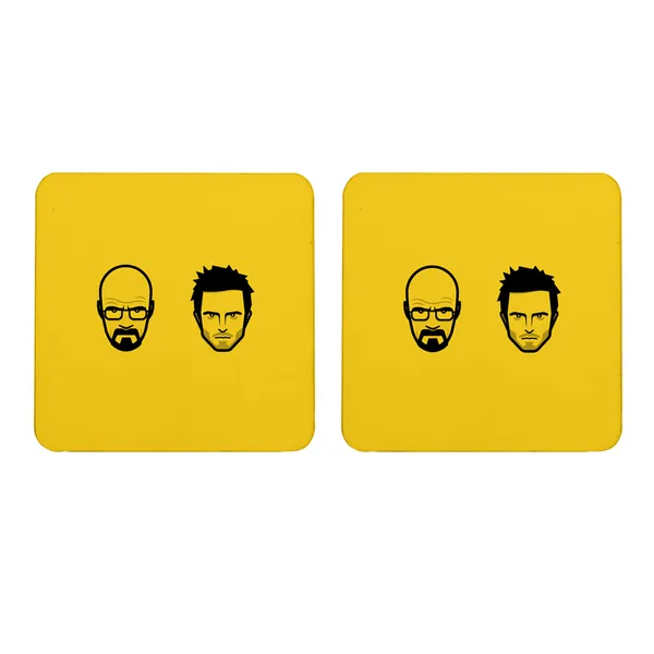 Multicolor_Breaking_Bad_Walter_Jesse_Yellow_Black_Set_Of_2_Square_Wooden_Coaster
