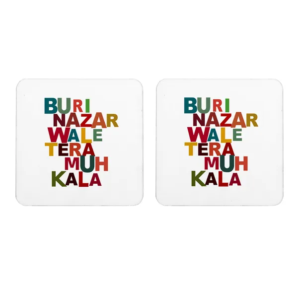 Multicolor_Buri_Nazar_Wale_Tera_Muh_Kala_Set_Of_2_Square_Wooden_Coaster