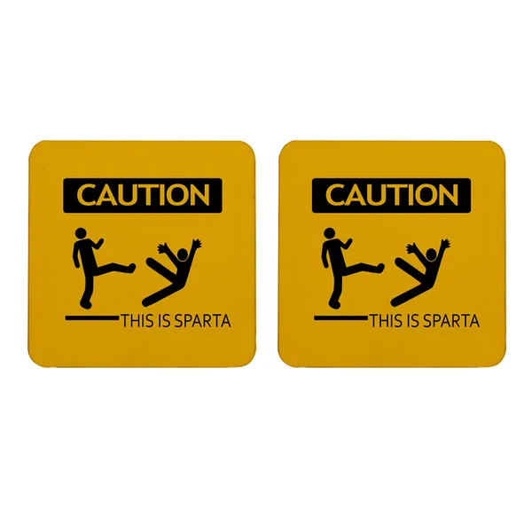 Multicolor_Caution_This_Is_Sparta_Set_Of_2_Square_Wooden_Coaster
