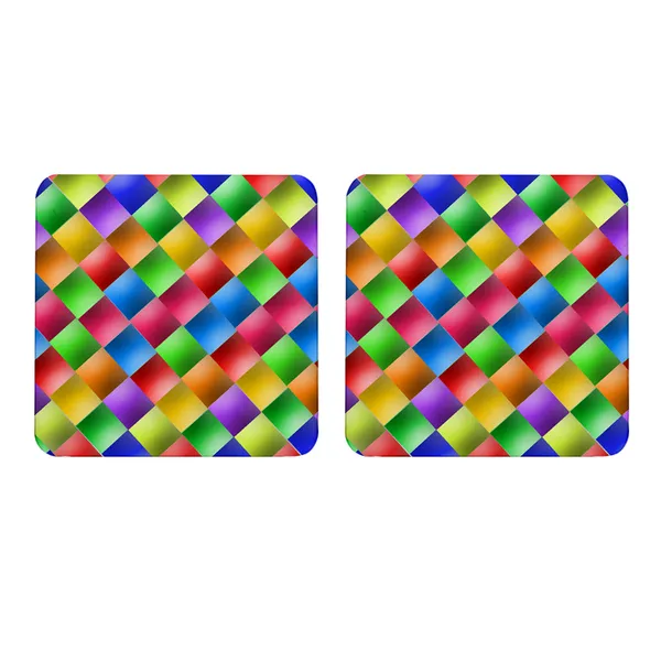 Multicolor_Colorful_Diamond_Pattern_Set_Of_2_Square_Wooden_Coaster