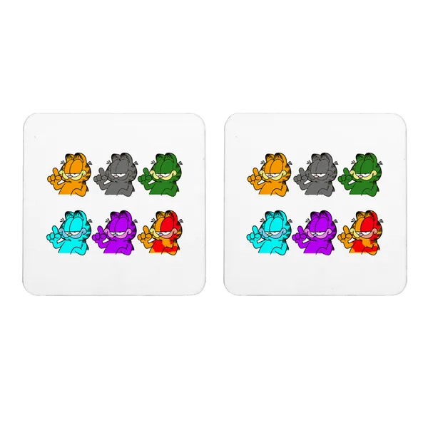 Multicolor_Colors_Of_Garfield_Set_Of_2_Square_Wooden_Coaster