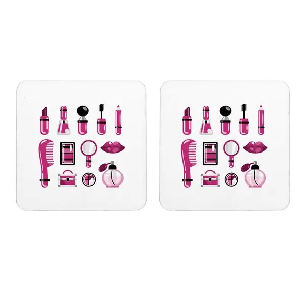 Multicolor_Cosmetic_Treasure_Set_Of_2_Square_Wooden_Coaster
