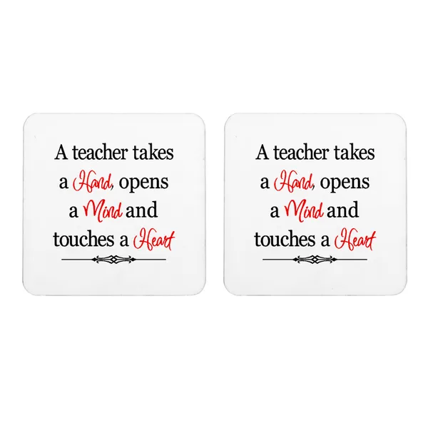 Multicolor_A_Teacher_Takes_Hand_Mind_Heart_Set_Of_2_Square_Wooden_Coaster