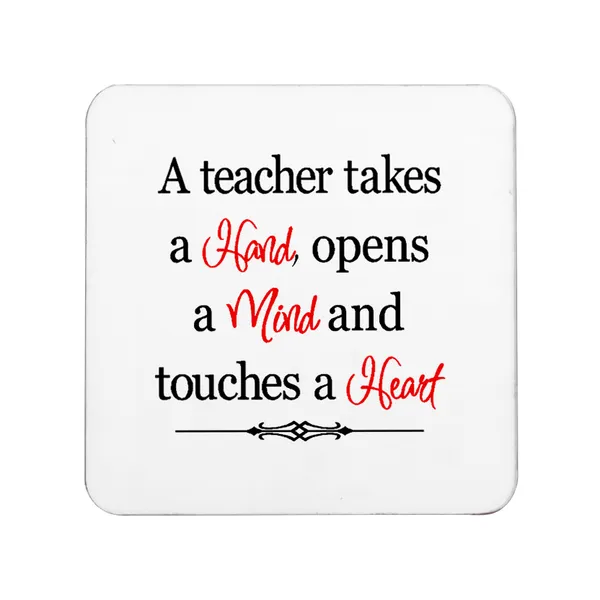 Multicolor_A_Teacher_Takes_Hand_Mind_Heart_Set_Of_2_Square_Wooden_Coaster