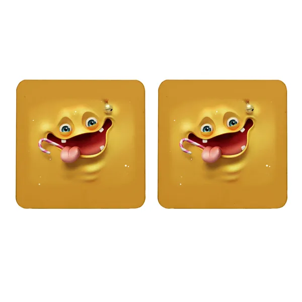 Multicolor_Cute_Christmas_Monster_Set_Of_2_Square_Wooden_Coaster