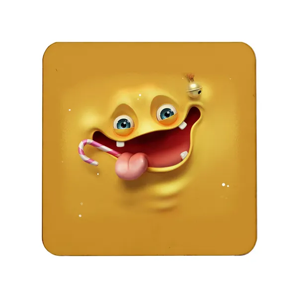 Multicolor_Cute_Christmas_Monster_Set_Of_2_Square_Wooden_Coaster
