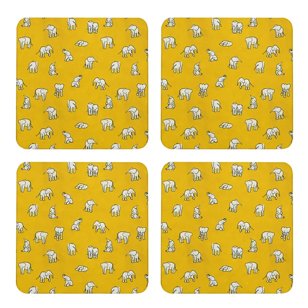 Multicolor_Cute_Lil_Elephants_Set_Of_2_Square_Wooden_Coaster