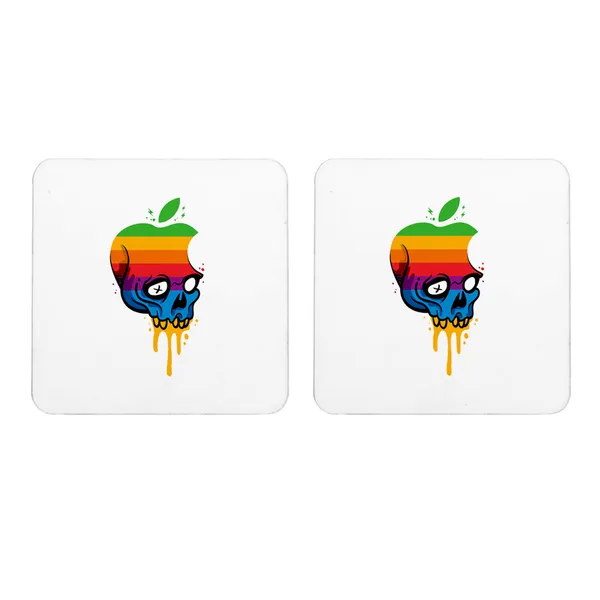 Multicolor_Deadly_Apple_Skull_Set_Of_2_Square_Wooden_Coaster