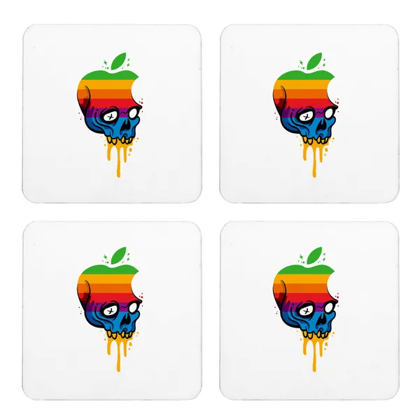 Multicolor_Deadly_Apple_Skull_Set_Of_2_Square_Wooden_Coaster