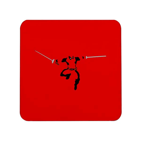 Multicolor_Deadpool_All_Red_Set_Of_2_Square_Wooden_Coaster
