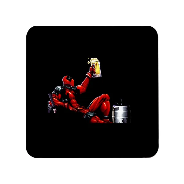 Multicolor_Deadpool_Cheers_Set_Of_2_Square_Wooden_Coaster