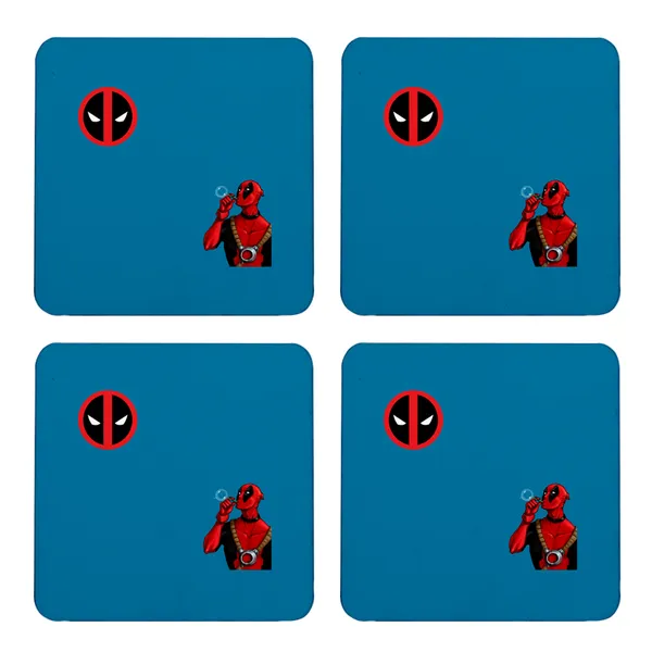 Multicolor_Deadpool_Comic_Set_Of_2_Square_Wooden_Coaster