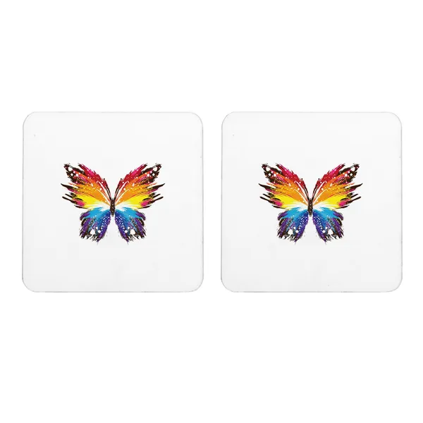 Multicolor_Abstract_Butterfly_Art_Set_Of_2_Square_Wooden_Coaster