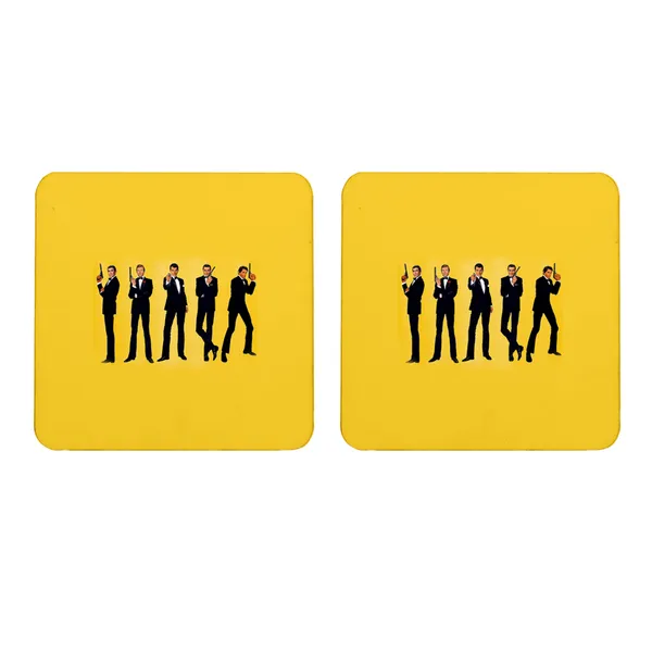 Multicolor_All_X_James_Bonds_Art_Set_Of_2_Square_Wooden_Coaster