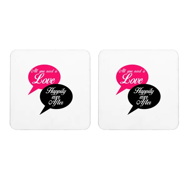 Multicolor_All_You_Need_Is_Love_Happily_Ever_After_Set_Of_2_Square_Wooden_Coaster