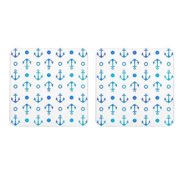 Multicolor_Anchor_Pattern_Art_Set_Of_2_Square_Wooden_Coaster