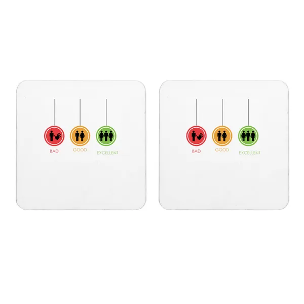 Multicolor_Bad_Good_Excellent_Set_Of_2_Square_Wooden_Coaster