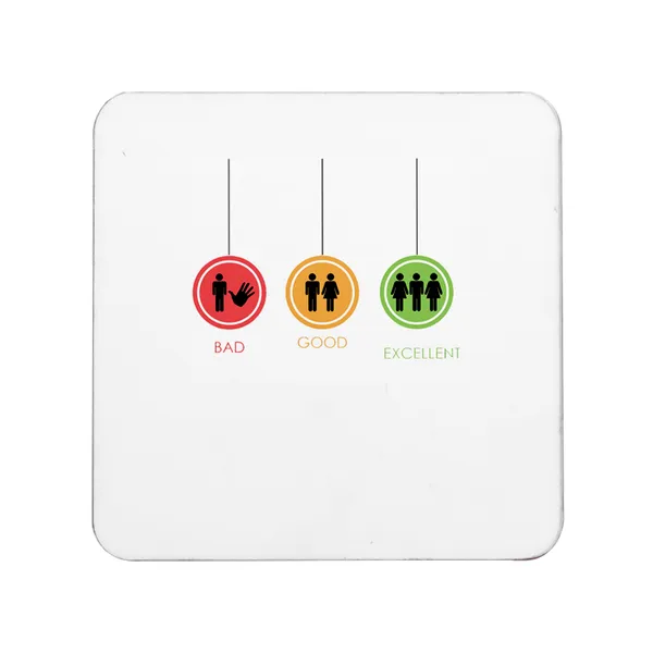 Multicolor_Bad_Good_Excellent_Set_Of_2_Square_Wooden_Coaster