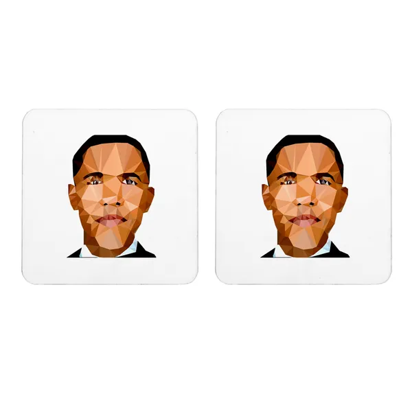 Multicolor_Barack_Obama_Geometric_Art_Set_Of_2_Square_Wooden_Coaster