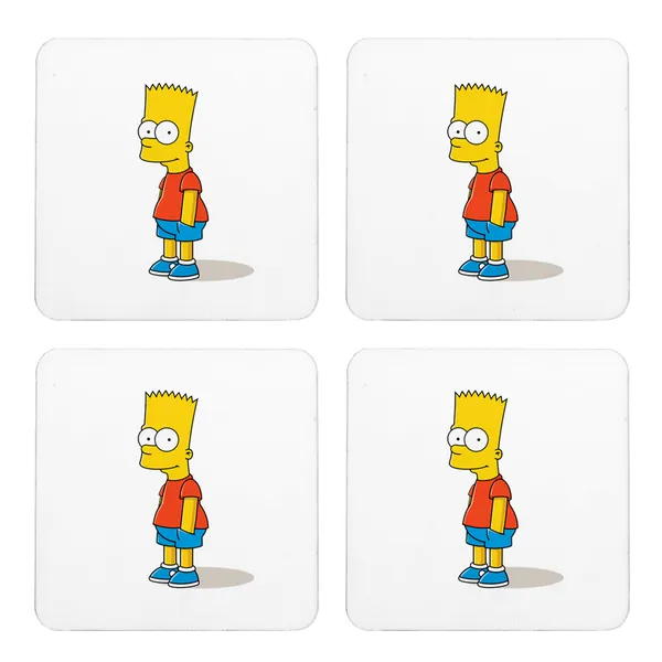 Multicolor_Bart_Simpson_Set_Of_2_Square_Wooden_Coaster