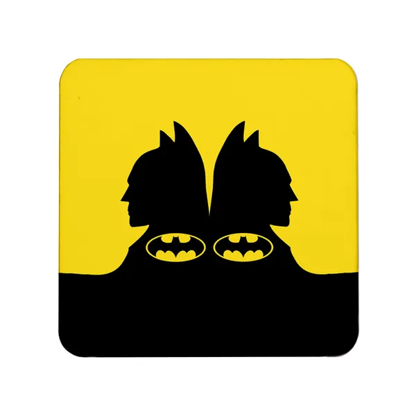 Multicolor_Batman_In_Classic_Yelloe_And_Black_Set_Of_2_Square_Wooden_Coaster