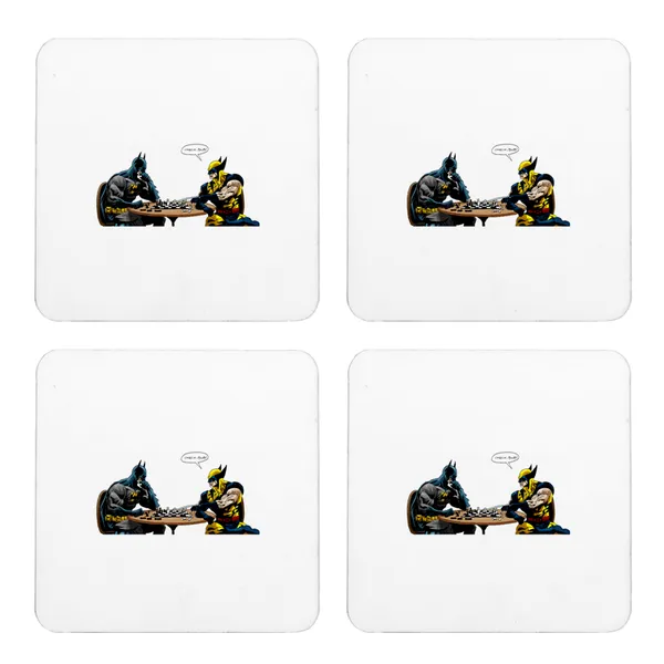Multicolor_Batman_Vs_Wolverine_In_Chess_Set_Of_2_Square_Wooden_Coaster