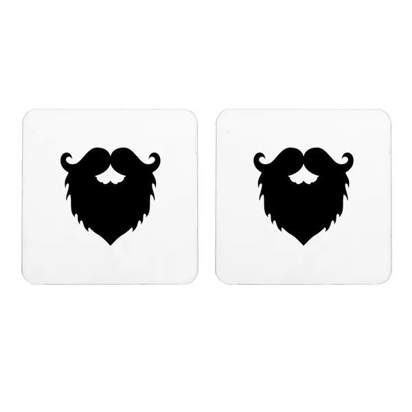 Multicolor_Beard_Mustache_Set_Of_2_Square_Wooden_Coaster