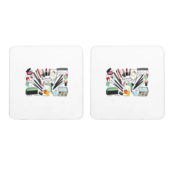 Multicolor_Beauty_Make_Up_Set_Of_2_Square_Wooden_Coaster